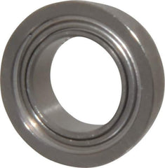 Value Collection - 5/16" Bore Diam, 1/2" OD, Double Shield Miniature Radial Ball Bearing - 5/32" Wide, With Flange, 1 Row, Round Bore, 52 Lb Static Capacity, 122 Lb Dynamic Capacity - USA Tool & Supply
