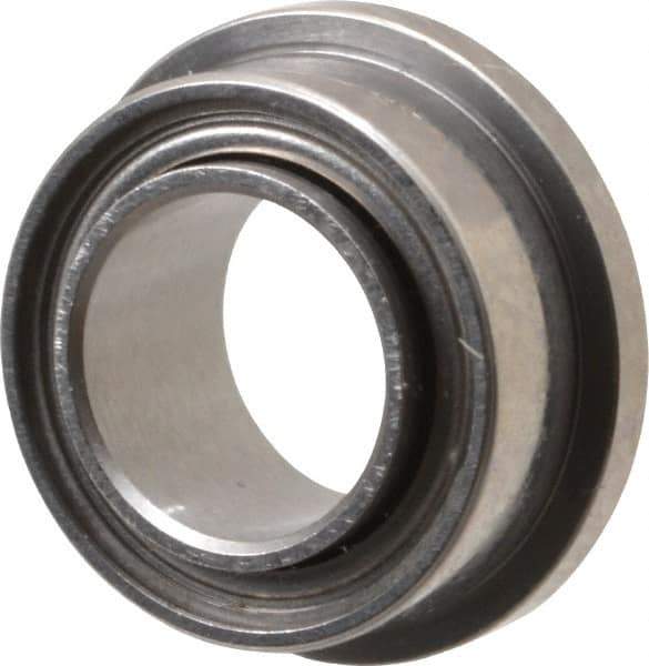 Value Collection - 5/32" Bore Diam, 5/16" OD, Double Shield Miniature Radial Ball Bearing - 1/8" Wide, With Flange, 1 Row, Round Bore, 29 Lb Static Capacity, 81 Lb Dynamic Capacity - USA Tool & Supply