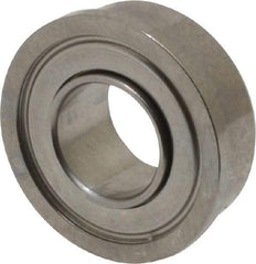Value Collection - 1/4" Bore Diam, 1/2" OD, Double Shield Miniature Radial Ball Bearing - 3/16" Wide, With Flange, 2 Rows, Round Bore, 90 Lb Static Capacity, 243 Lb Dynamic Capacity - USA Tool & Supply