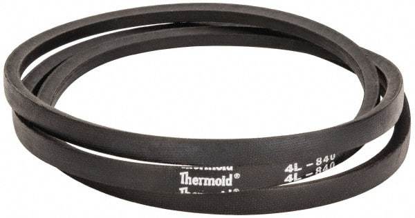Value Collection - Section 4L, 84" Outside Length, V-Belt - Rubber, Fractional HP, No. 4L840 - USA Tool & Supply