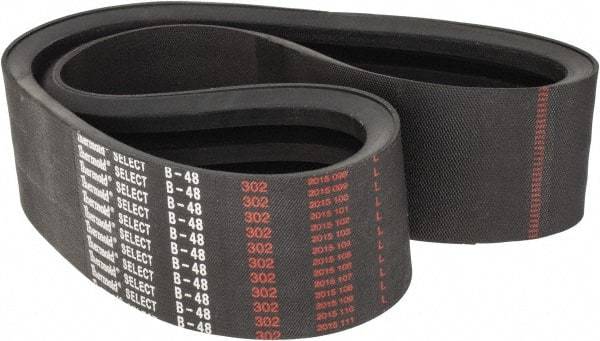 Value Collection - Section B, V-Belt - Neoprene Rubber, Classic Banded, No. B-48 - USA Tool & Supply