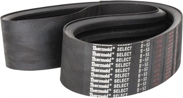 Value Collection - Section B, V-Belt - Neoprene Rubber, Classic Banded, No. B-53 - USA Tool & Supply