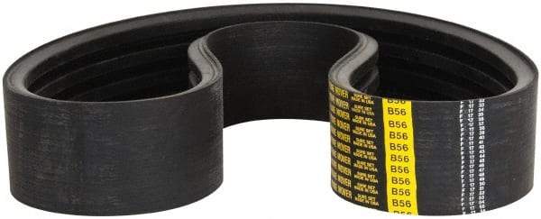Value Collection - Section B, V-Belt - Neoprene Rubber, Classic Banded, No. B-56 - USA Tool & Supply