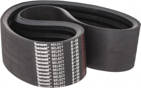 Value Collection - Section B, V-Belt - Neoprene Rubber, Classic Banded, No. B-56 - USA Tool & Supply