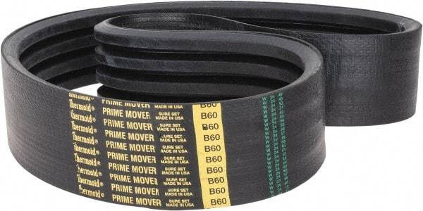 Value Collection - Section B, V-Belt - Neoprene Rubber, Classic Banded, No. B-60 - USA Tool & Supply