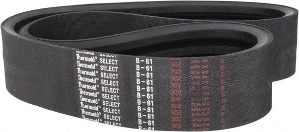 Value Collection - Section B, V-Belt - Neoprene Rubber, Classic Banded, No. B-61 - USA Tool & Supply