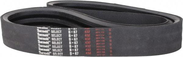 Value Collection - Section B, V-Belt - Neoprene Rubber, Classic Banded, No. B-67 - USA Tool & Supply