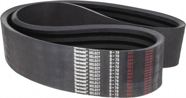 Value Collection - Section B, V-Belt - Neoprene Rubber, Classic Banded, No. B-78 - USA Tool & Supply