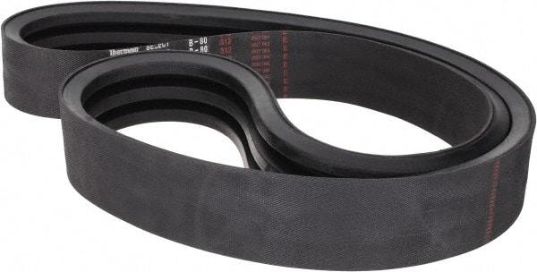 Value Collection - Section B, V-Belt - Neoprene Rubber, Classic Banded, No. B-80 - USA Tool & Supply