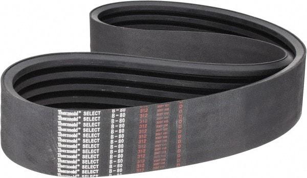 Value Collection - Section B, V-Belt - Neoprene Rubber, Classic Banded, No. B-80 - USA Tool & Supply