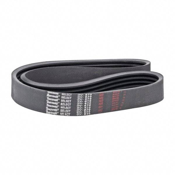 Value Collection - Section 3V, V-Belt - Neoprene Rubber, Narrow Banded, No. 3V670 - USA Tool & Supply