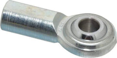 Made in USA - 5/16" ID, 7/8" Max OD, 3,600 Lb Max Static Cap, Plain Female Spherical Rod End - 5/16-24 RH, Steel with Steel Raceway - USA Tool & Supply