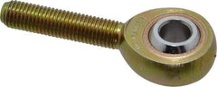 Made in USA - 5/16" ID, 7/8" Max OD, 2,796 Lb Max Static Cap, Plain Male Spherical Rod End - 5/16-24 RH, Steel with Bronze Raceway - USA Tool & Supply