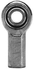 Made in USA - 3/16" ID, 5/8" Max OD, 3,736 Lb Max Static Cap, Female Spherical Rod End with Stud - 10-32 RH, Alloy Steel with Steel Raceway - USA Tool & Supply