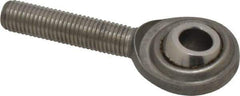 Made in USA - 5/16" ID, 7/8" Max OD, 2,050 Lb Max Static Cap, Plain Male Spherical Rod End - 5/16-24 RH, Stainless Steel with Stainless Steel Raceway - USA Tool & Supply