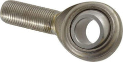 Made in USA - 3/4" ID, 1-3/4" Max OD, 7,512 Lb Max Static Cap, Plain Male Spherical Rod End - 3/4-16 RH, Stainless Steel with Stainless Steel Raceway - USA Tool & Supply