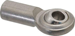 Made in USA - 5/16" ID, 7/8" Max OD, 2,100 Lb Max Static Cap, Plain Female Spherical Rod End - 5/16-24 RH, Stainless Steel with Stainless Steel Raceway - USA Tool & Supply