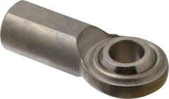 Made in USA - 5/8" ID, 1-1/2" Max OD, 5,870 Lb Max Static Cap, Plain Female Spherical Rod End - 5/8-18 RH, Stainless Steel with Stainless Steel Raceway - USA Tool & Supply