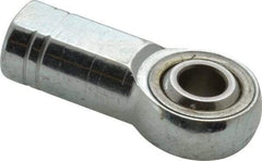 Made in USA - 3/8" ID, 1" Max OD, 9,550 Lb Max Static Cap, Plain Female Spherical Rod End - 3/8-24 RH, Alloy Steel with Steel Raceway - USA Tool & Supply