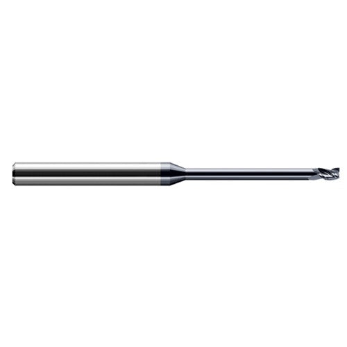 ‎Miniature End Mills - Long Reach, Stub Flute - 0.2187″ (7/32″) Cutter Diameter × 0.3300″ Length of Cut × 1.7500″ (1-3/4″) Reach Carbide Square End Mill, 3 Flutes, AlTiN Coated - Exact Industrial Supply