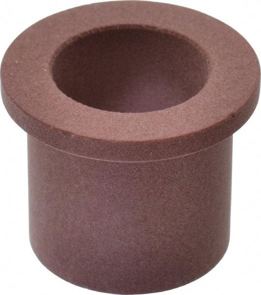 Bunting Bearing - 3/4" Inside x 1" Outside Diam, PTFE Sleeve Bearing - 1-1/4" Flange Outside Diam, 1/8" Flange Thickness, 1" OAL - USA Tool & Supply