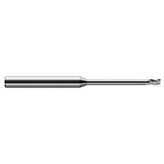 ‎Miniature End Mills - Long Reach, Stub Flute - 0.1250″ (1/8″) Cutter Diameter × 0.1870″ (3/16″) Length of Cut × 3.1250″ (3-1/8″) Reach Carbide Square End Mill, 3 Flutes - Exact Industrial Supply