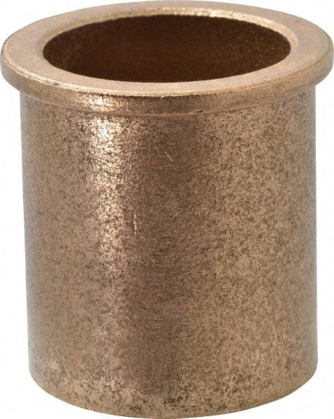 Boston Gear - 1-1/4" Inside x 1-1/2" Outside Diam, Oil Impregnated Bronze SAE-841 Flanged Sleeve Bearing - 1-3/4" Flange Outside Diam, 1/8" Flange Thickness, 1-3/4" OAL - USA Tool & Supply