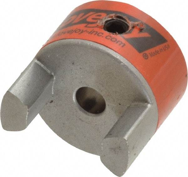 Lovejoy - 1/4" Max Bore Diam, Flexible Coupling Hub - 1.08" OD, 1.72" OAL, Sintered Iron, Order 2 Hubs & 1 Spider for Complete Coupling - USA Tool & Supply