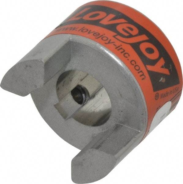 Lovejoy - 5/8" Max Bore Diam, 3/16" x 3/32" Keyway Width x Depth, Flexible Coupling Hub - 1.36" OD, 2" OAL, Sintered Iron, Order 2 Hubs & 1 Spider for Complete Coupling - USA Tool & Supply