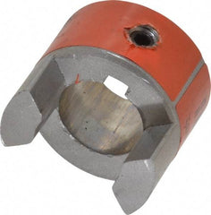 Lovejoy - 3/4" Max Bore Diam, 3/16" x 3/32" Keyway Width x Depth, Flexible Coupling Hub - 1.36" OD, 2" OAL, Sintered Iron, Order 2 Hubs & 1 Spider for Complete Coupling - USA Tool & Supply