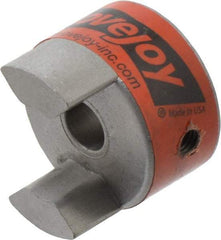 Lovejoy - 10mm Max Bore, Flexible Coupling Hub - 1.36" OD, 2" OAL, Sintered Iron, Order 2 Hubs & 1 Spider for Complete Coupling - USA Tool & Supply