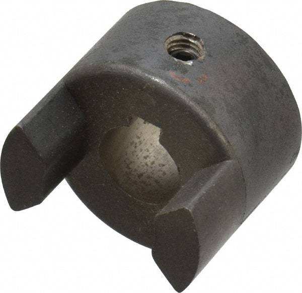Lovejoy - 14mm Max Bore, 5mm x 2.3mm Keyway Width x Depth, Flexible Coupling Hub - 1.36" OD, 2" OAL, Sintered Iron, Order 2 Hubs & 1 Spider for Complete Coupling - USA Tool & Supply