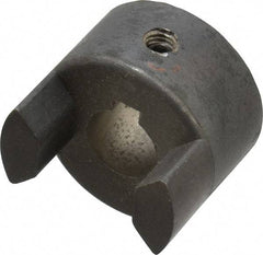 Lovejoy - 14mm Max Bore, 5mm x 2.3mm Keyway Width x Depth, Flexible Coupling Hub - 1.36" OD, 2" OAL, Sintered Iron, Order 2 Hubs & 1 Spider for Complete Coupling - USA Tool & Supply