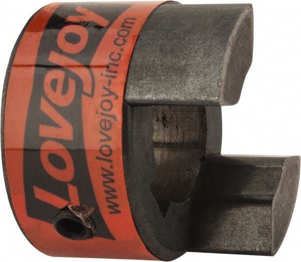 Lovejoy - 19mm Max Bore, 6mm x 2.8mm Keyway Width x Depth, Flexible Coupling Hub - 1.36" OD, 2" OAL, Sintered Iron, Order 2 Hubs & 1 Spider for Complete Coupling - USA Tool & Supply