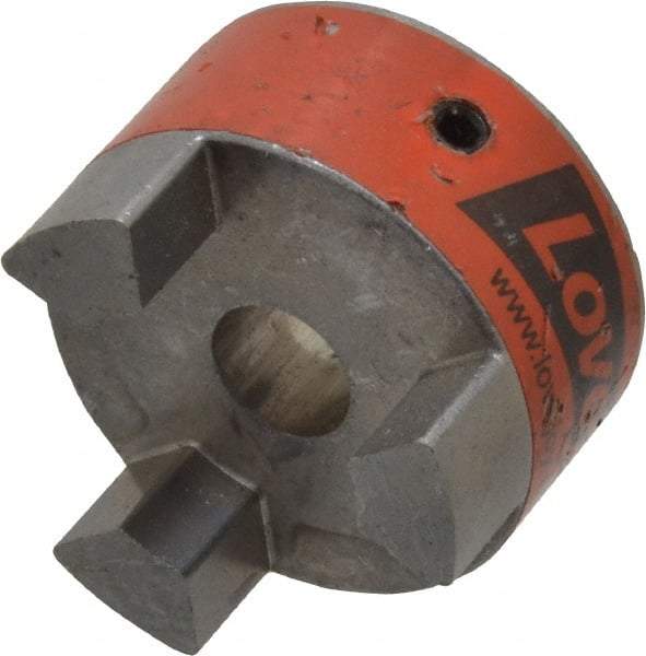 Lovejoy - 1/2" Max Bore Diam, Flexible Coupling Hub - 1-3/4" OD, 2.12" OAL, Sintered Iron, Order 2 Hubs & 1 Spider for Complete Coupling - USA Tool & Supply