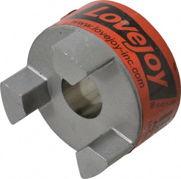 Lovejoy - 5/8" Max Bore Diam, 3/16" x 3/32" Keyway Width x Depth, Flexible Coupling Hub - 1-3/4" OD, 2.12" OAL, Sintered Iron, Order 2 Hubs & 1 Spider for Complete Coupling - USA Tool & Supply