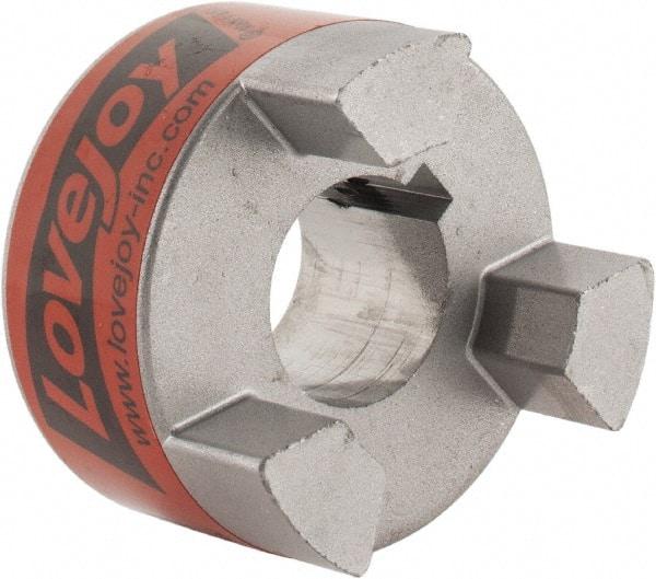 Lovejoy - 3/4" Max Bore Diam, 3/16" x 3/32" Keyway Width x Depth, Flexible Coupling Hub - 1-3/4" OD, 2.12" OAL, Sintered Iron, Order 2 Hubs & 1 Spider for Complete Coupling - USA Tool & Supply