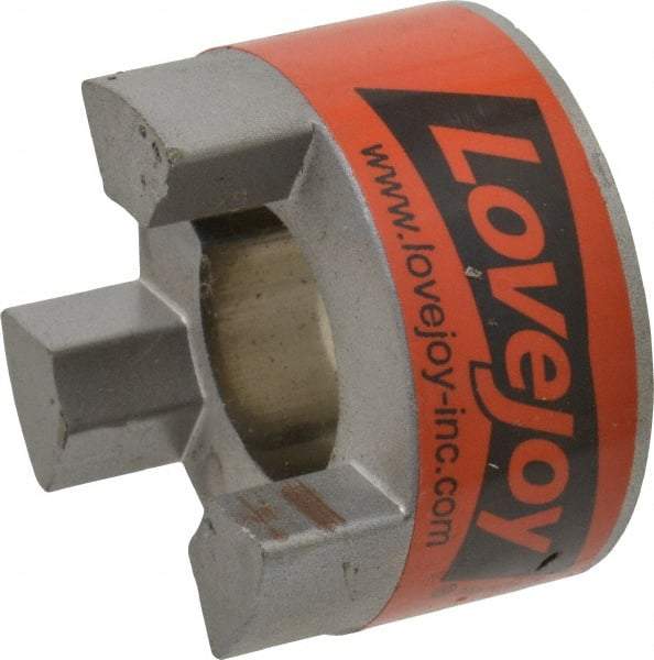 Lovejoy - 7/8" Max Bore Diam, 3/16" x 3/32" Keyway Width x Depth, Flexible Coupling Hub - 1-3/4" OD, 2.12" OAL, Sintered Iron, Order 2 Hubs & 1 Spider for Complete Coupling - USA Tool & Supply