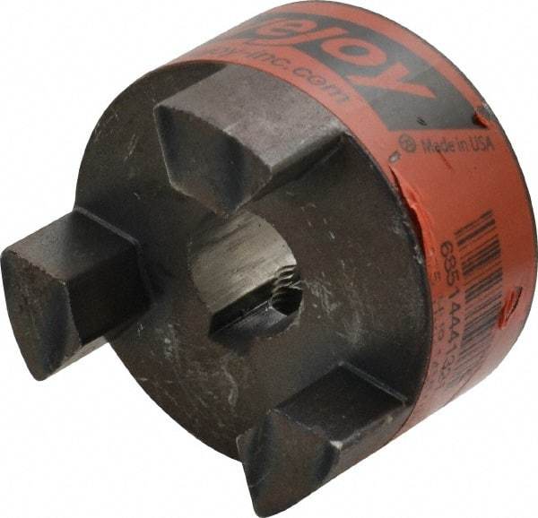 Lovejoy - 14mm Max Bore, 5mm x 2.3mm Keyway Width x Depth, Flexible Coupling Hub - 1-3/4" OD, 2.12" OAL, Sintered Iron, Order 2 Hubs & 1 Spider for Complete Coupling - USA Tool & Supply