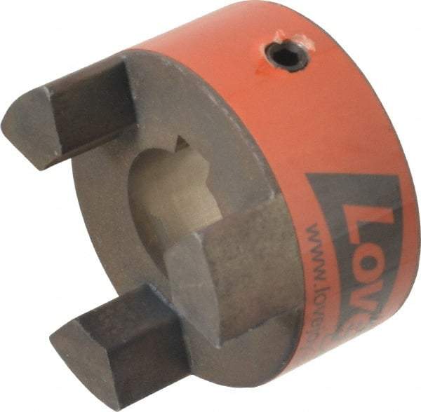 Lovejoy - 20mm Max Bore, 6mm x 2.8mm Keyway Width x Depth, Flexible Coupling Hub - 1-3/4" OD, 2.12" OAL, Sintered Iron, Order 2 Hubs & 1 Spider for Complete Coupling - USA Tool & Supply