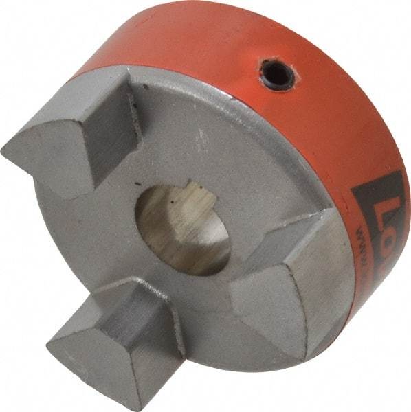Lovejoy - 5/8" Max Bore Diam, 3/16" x 3/32" Keyway Width x Depth, Flexible Coupling Hub - 2.11" OD, 2.12" OAL, Sintered Iron, Order 2 Hubs & 1 Spider for Complete Coupling - USA Tool & Supply