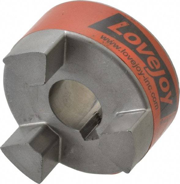 Lovejoy - 19mm Max Bore, 6mm x 2.8mm Keyway Width x Depth, Flexible Coupling Hub - 2.11" OD, 2.12" OAL, Sintered Iron, Order 2 Hubs & 1 Spider for Complete Coupling - USA Tool & Supply