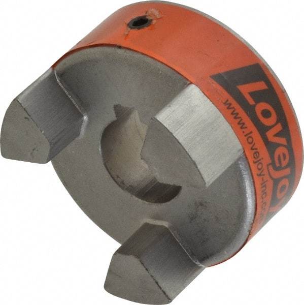Lovejoy - 20mm Max Bore, 6mm x 2.8mm Keyway Width x Depth, Flexible Coupling Hub - 2.11" OD, 2.12" OAL, Sintered Iron, Order 2 Hubs & 1 Spider for Complete Coupling - USA Tool & Supply