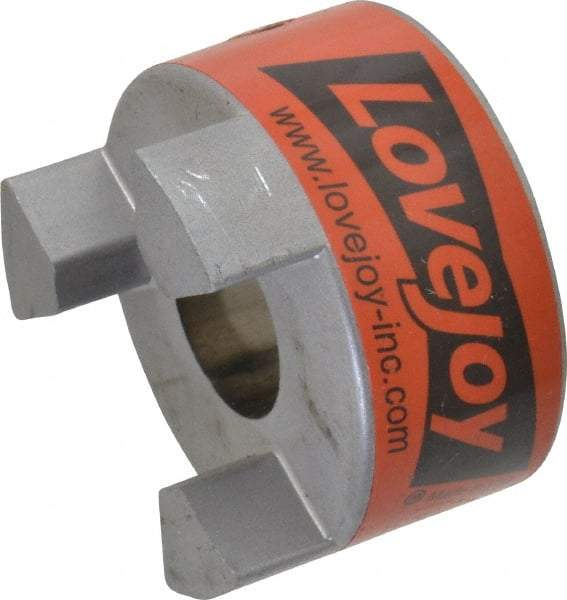 Lovejoy - 7/8" Max Bore Diam, 3/16" x 3/32" Keyway Width x Depth, Flexible Coupling Hub - 2.11" OD, 2-1/2" OAL, Sintered Iron, Order 2 Hubs & 1 Spider for Complete Coupling - USA Tool & Supply