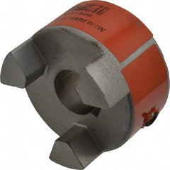 Lovejoy - 19mm Max Bore, 6mm x 2.8mm Keyway Width x Depth, Flexible Coupling Hub - 2.11" OD, 2-1/2" OAL, Sintered Iron, Order 2 Hubs & 1 Spider for Complete Coupling - USA Tool & Supply