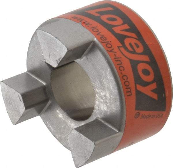 Lovejoy - 24mm Max Bore, 8mm x 3.3mm Keyway Width x Depth, Flexible Coupling Hub - 2.11" OD, 2-1/2" OAL, Sintered Iron, Order 2 Hubs & 1 Spider for Complete Coupling - USA Tool & Supply