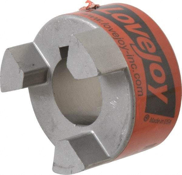 Lovejoy - 25mm Max Bore, 8mm x 3.3mm Keyway Width x Depth, Flexible Coupling Hub - 2.11" OD, 2-1/2" OAL, Sintered Iron, Order 2 Hubs & 1 Spider for Complete Coupling - USA Tool & Supply