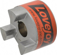 Lovejoy - 7/8" Max Bore Diam, 3/16" x 3/32" Keyway Width x Depth, Flexible Coupling Hub - 2.54" OD, 3-1/2" OAL, Sintered Iron, Order 2 Hubs & 1 Spider for Complete Coupling - USA Tool & Supply