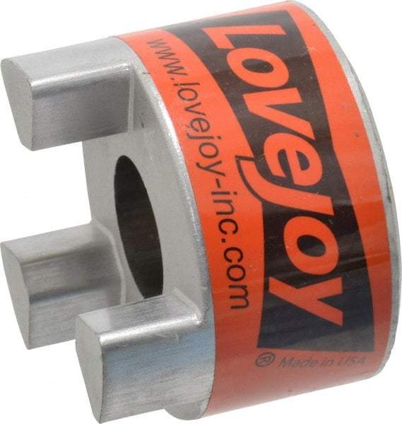 Lovejoy - 1" Max Bore Diam, 1/4" x 1/8" Keyway Width x Depth, Flexible Coupling Hub - 2.54" OD, 3-1/2" OAL, Sintered Iron, Order 2 Hubs & 1 Spider for Complete Coupling - USA Tool & Supply