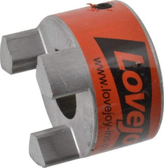 Lovejoy - 1-1/8" Max Bore Diam, 1/4" x 1/8" Keyway Width x Depth, Flexible Coupling Hub - 2.54" OD, 3-1/2" OAL, Sintered Iron, Order 2 Hubs & 1 Spider for Complete Coupling - USA Tool & Supply